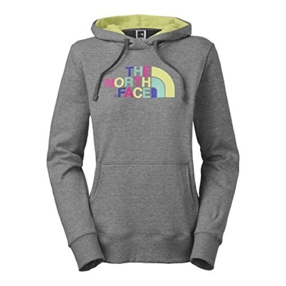 The North Face Half Dome Hoodie Sweatshirt Heather Grey Multi Colored Size Med - Picture 1 of 13